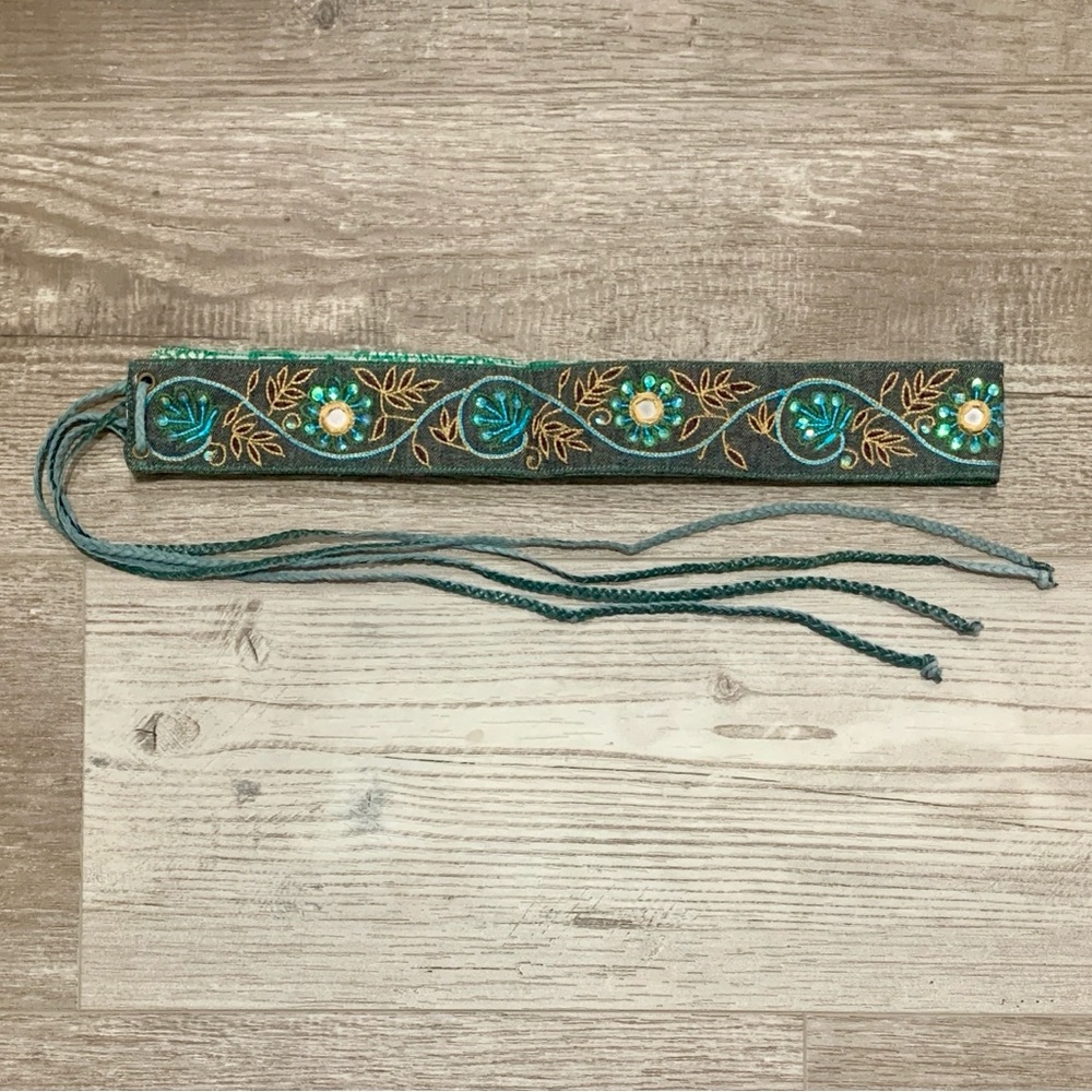 Chan Luu Mirrored & Beaded Belt